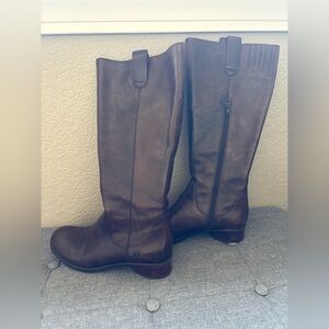 Born Mavis Tan Leather Boots Size 8